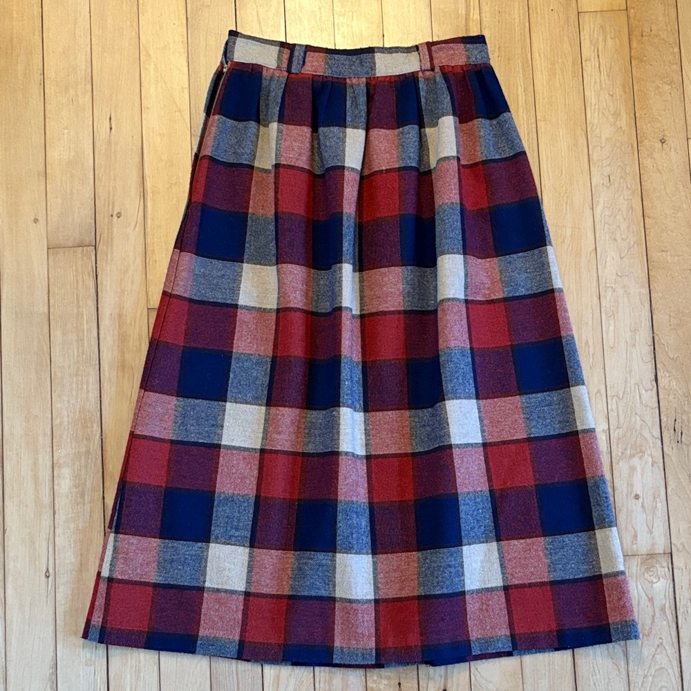 Vintage 80’s Plaid A-Line Skirt